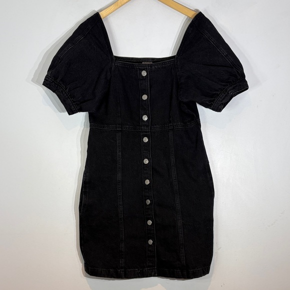 LEVI'S RHODE DENIM MINI DRESS BLACK  size small - Picture 3 of 14